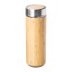 Isolierflasche aus Edelstahl/Bambus mit Teesieb